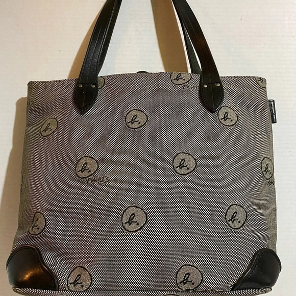 Agenes b voyage canvas leather tote handbag - Picture 3 of 12